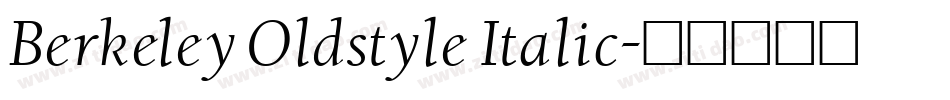 Berkeley Oldstyle Italic字体转换